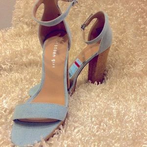Madam Girl Suzy Denim Platform Heels